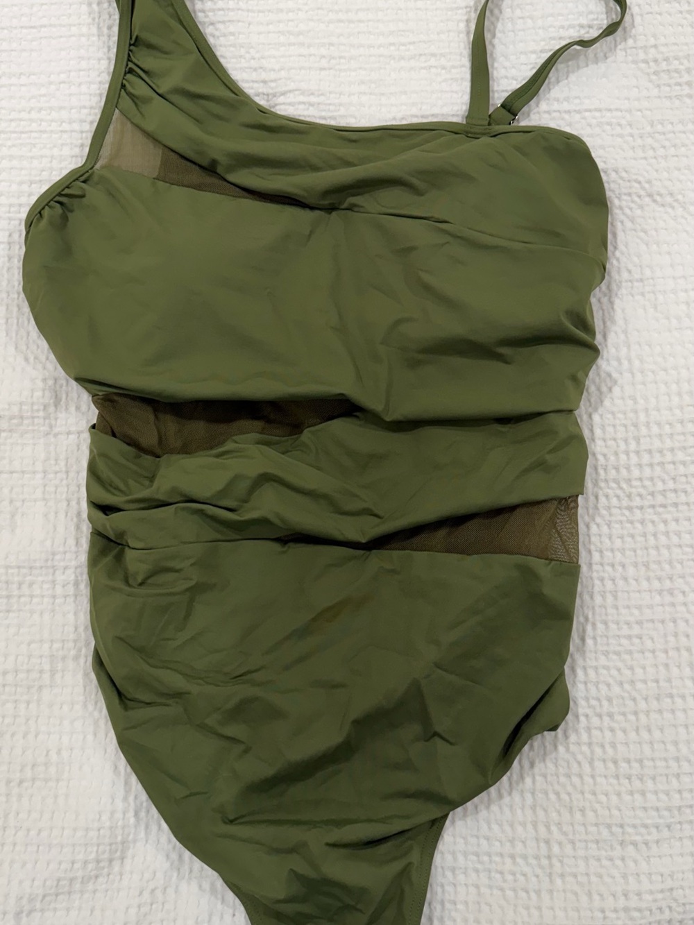 Aqua Eve - Olive Green One-Piece Swimsuit